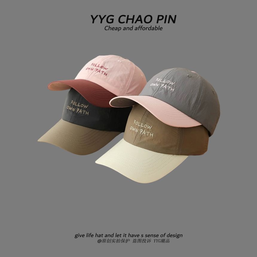 Cap Two Lettering Tone Baseball Embroidered