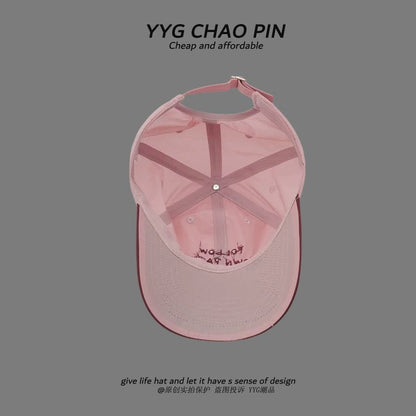 Cap Two Lettering Tone Baseball Embroidered