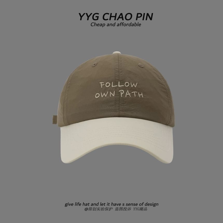 Cap Two Lettering Tone Baseball Embroidered