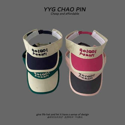 Sun Tone Visor Two Lettering Embroidered