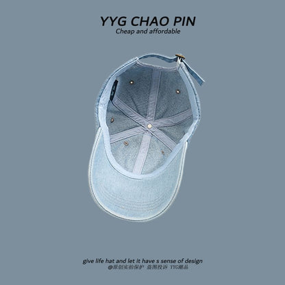 Washed Denim Baseball Cap