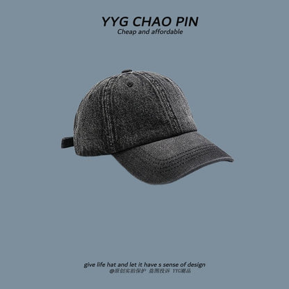 Washed Denim Baseball Cap
