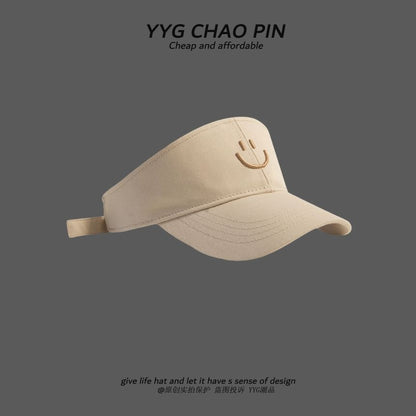 Face Smiley Embroidered Visor Sun