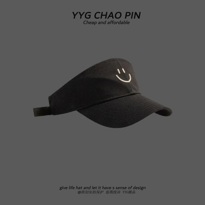 Face Smiley Embroidered Visor Sun