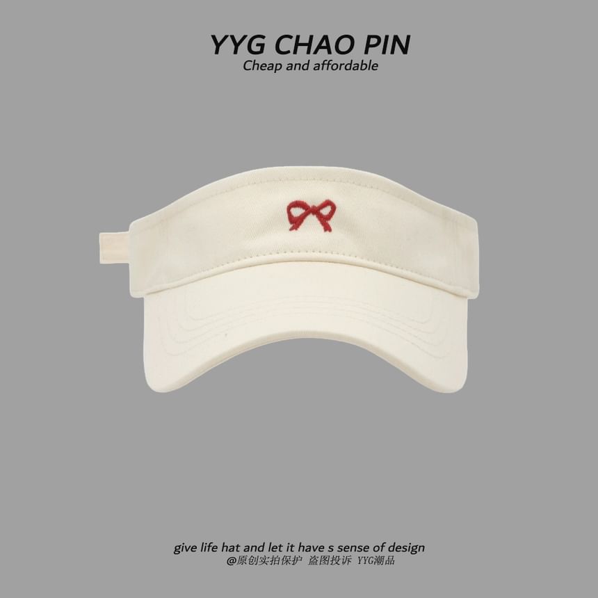 Bow Visor Sun Embroidered