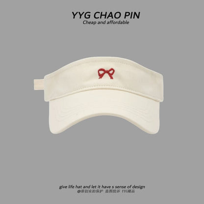 Bow Visor Sun Embroidered