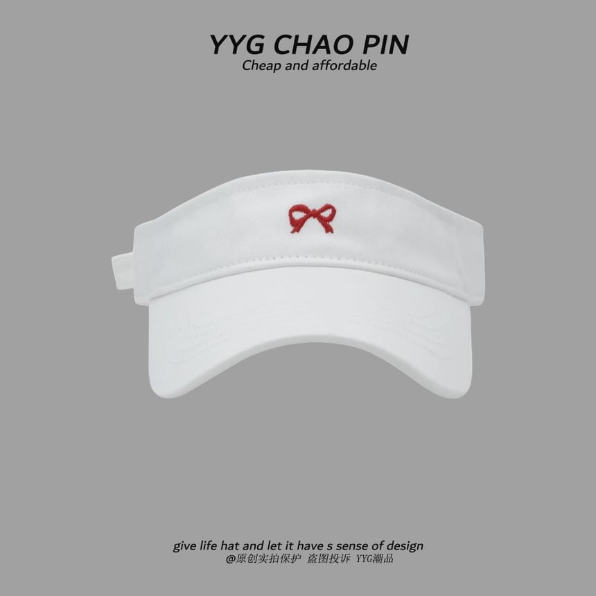 Bow Visor Sun Embroidered