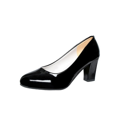 Pumps Patent Block Heel