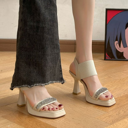 Wedge Heel Rhinestone Sandals