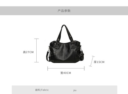 Tote Plain Leather Faux Bag