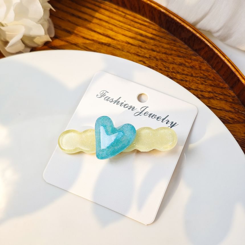 Heart Resin Hair Clip