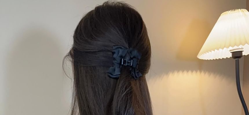 Pince à cheveux en tissu avec nœud