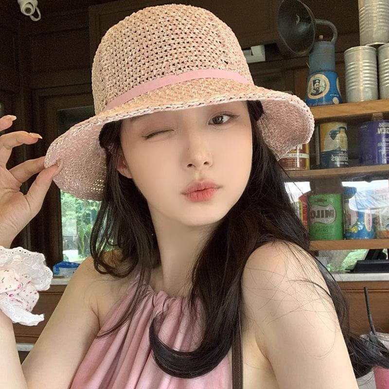 Hat Bucket Straw