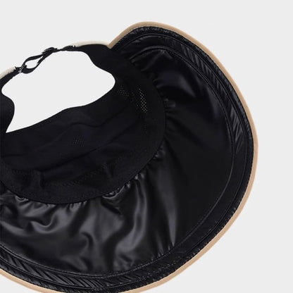 Embroidered Lettering Hat Top Sun Open