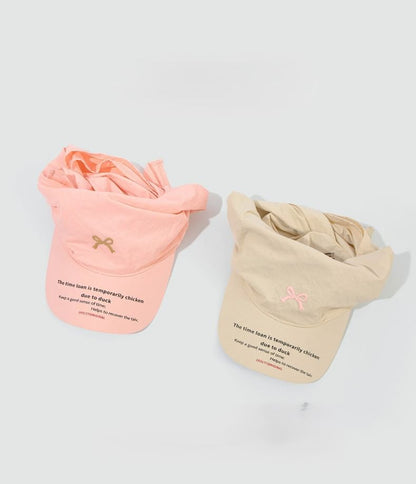 Bow Embroidered Quick Dry Cap