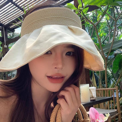 Sun Straw Ruffle Hat