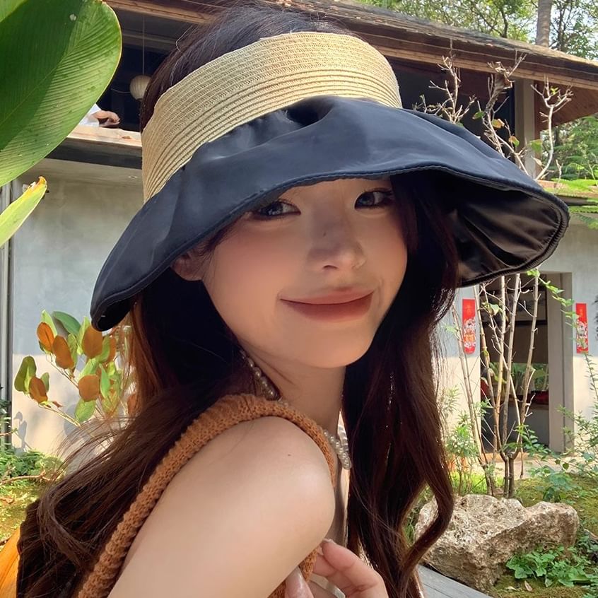 Sun Straw Ruffle Hat