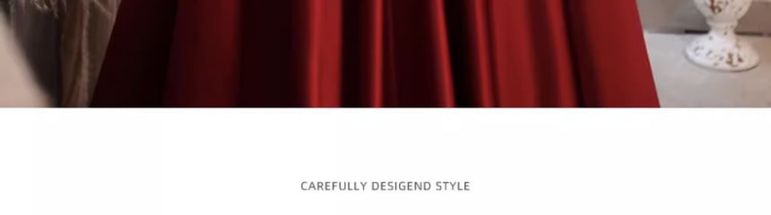 A-Line Evening V-Neck Short-Sleeve Beaded / Gown Ribbon Dress