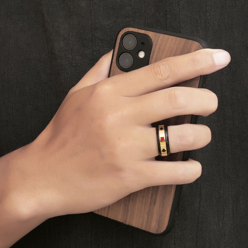 Poker Stainless Steel Ring