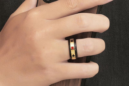 Poker Stainless Steel Ring