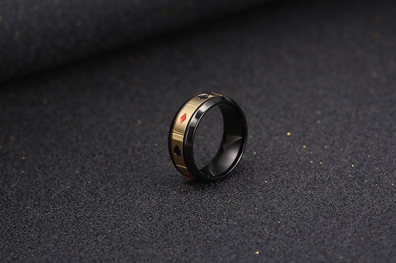 Poker Stainless Steel Ring