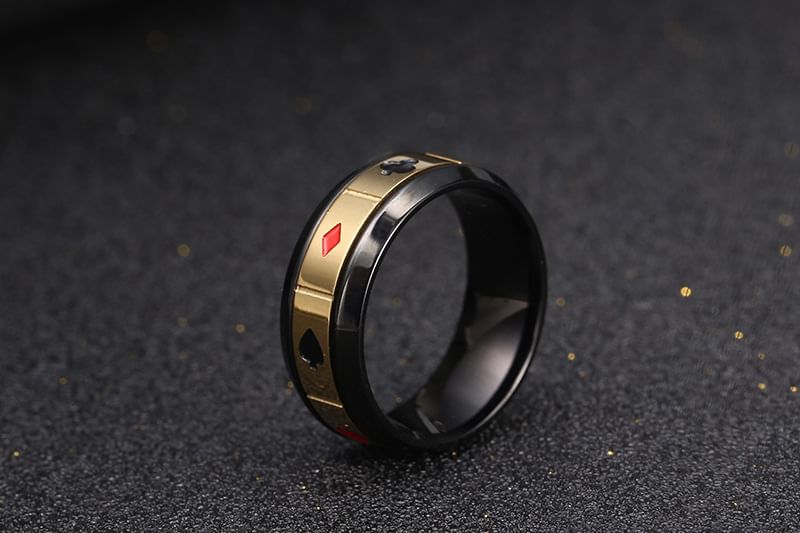 Poker Stainless Steel Ring