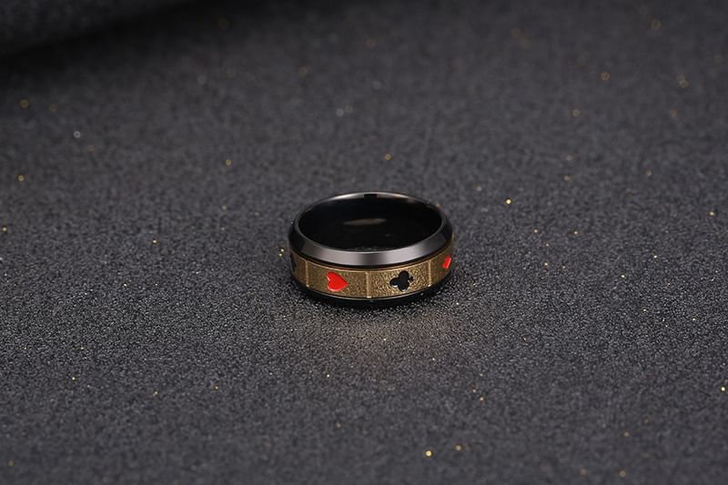 Poker Stainless Steel Ring
