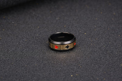 Poker Stainless Steel Ring