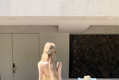 Spaghetti Strap Open Back Maxi Mermaid Dress