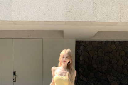 Spaghetti Strap Open Back Maxi Mermaid Dress