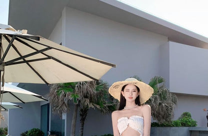 Plain Cutout Slit Maxi A-Line Tube Dress