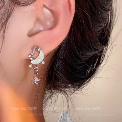 Mond-Tropfen-Ohrring