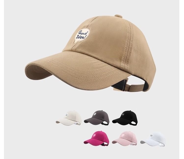 Baseball Lettering Top Embroidered Open Cap