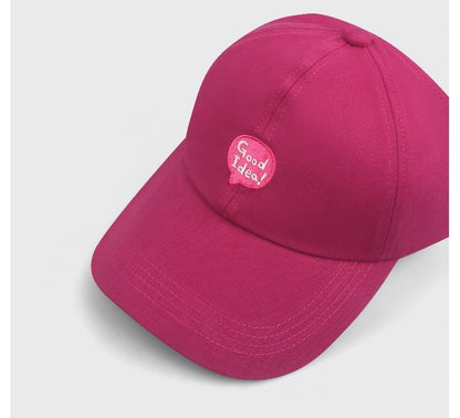 Baseball Lettering Top Embroidered Open Cap