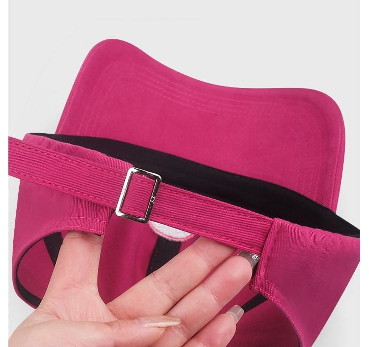 Baseball Lettering Top Embroidered Open Cap