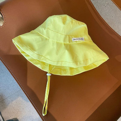 Bucket Hat Lettering Applique Striped