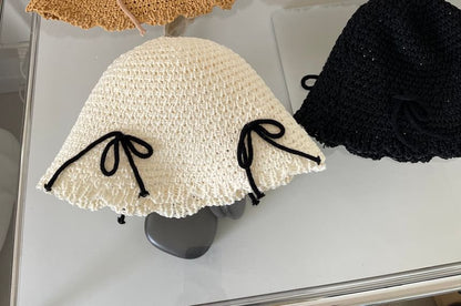 Bow Knit Bucket Hat