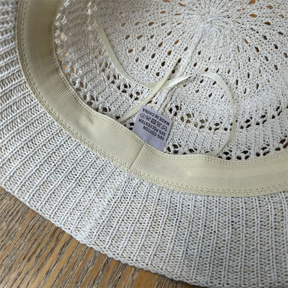 Plain Perforated Knit Bucket Hat