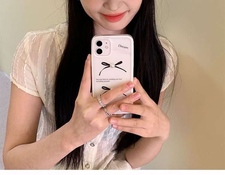 Bow Star Applique Flat Cap