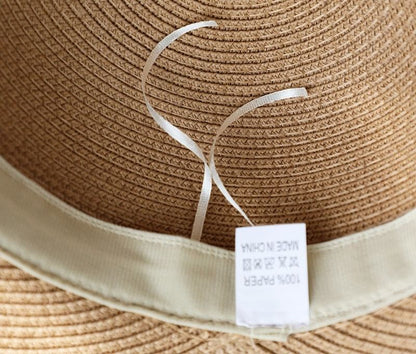 Bow Chained Straw Sun Hat