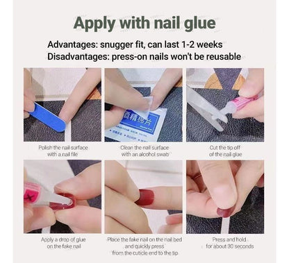 Peach Press On Nail