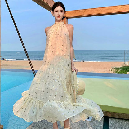 Halter Floral Midi A