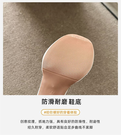 Platform Faux Pearl Ankle Strap Tie-Up Block Heel Sandals