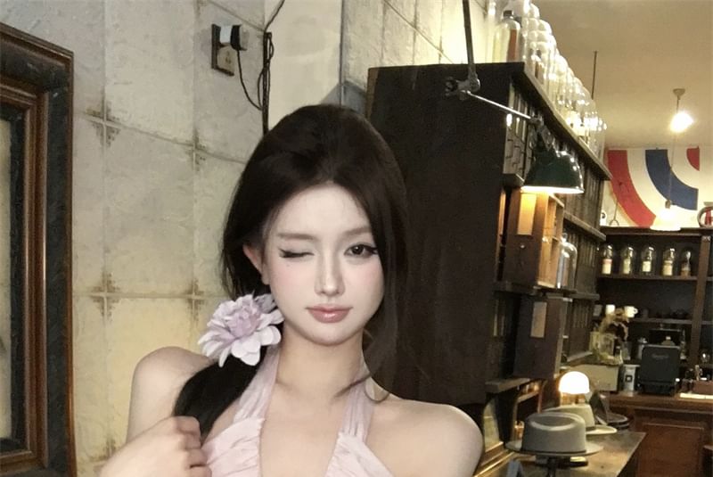 V-Neck Plain Flowy Cami Top / Maxi A-Line Skirt