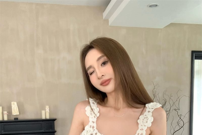Lace Panel Tank Top