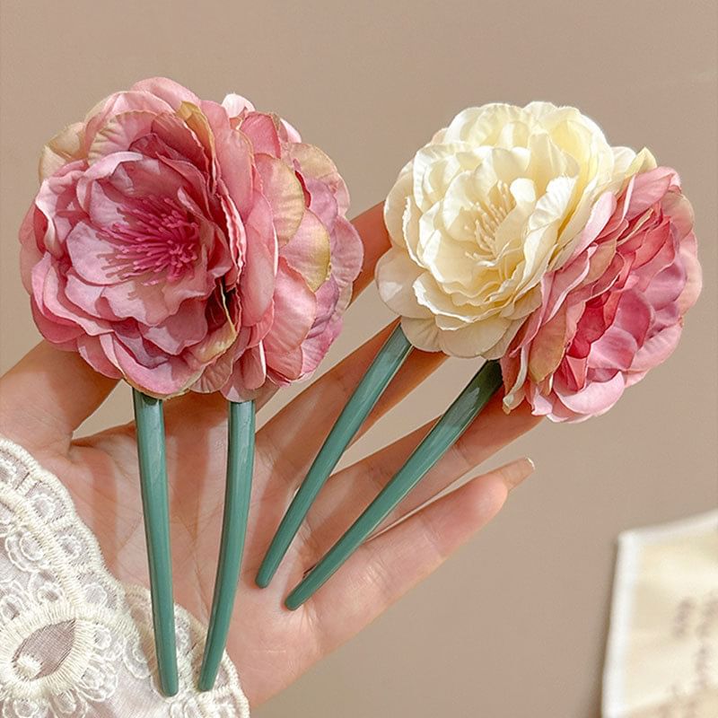 Floral U Shape Hair Stick