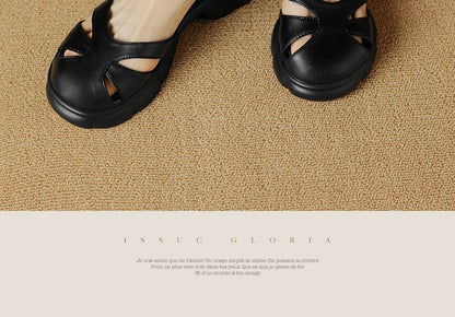 Cutout Platform Sandals
