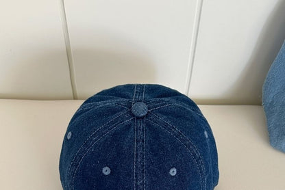 Lettering Denim Baseball Cap
