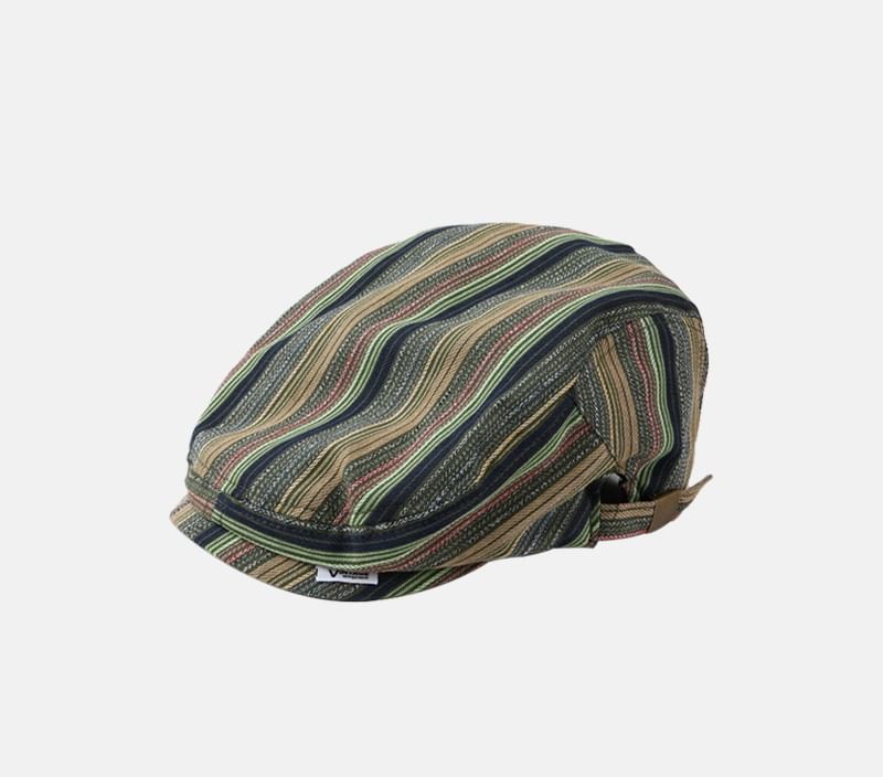 Striped Flat Cap