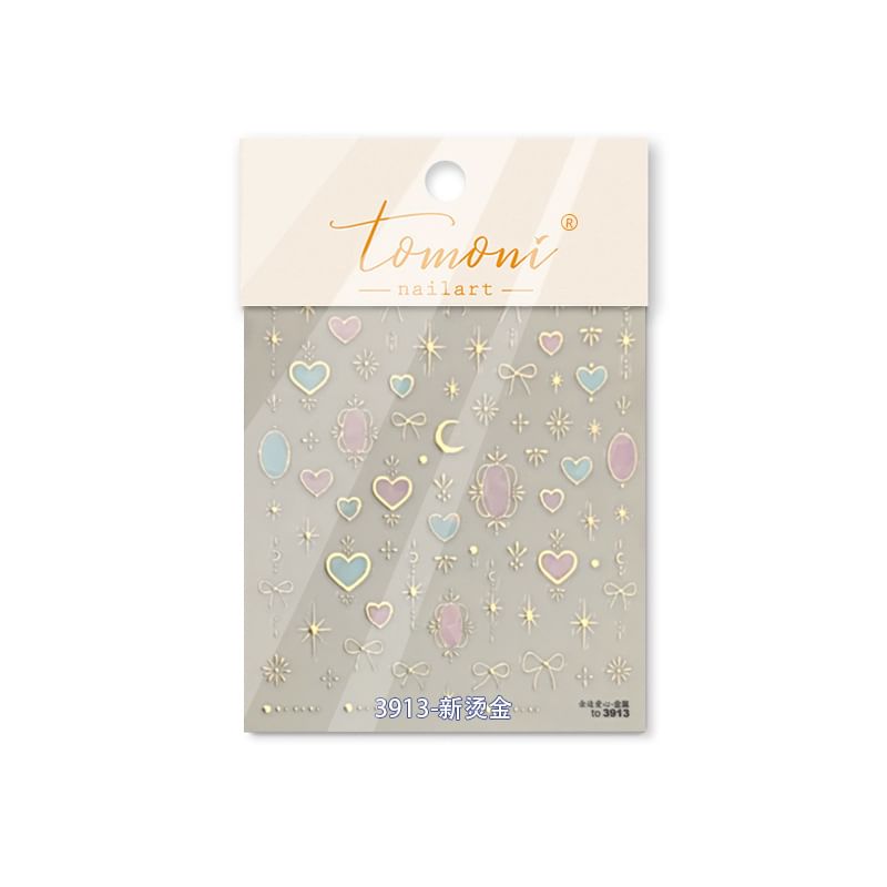 Heart Moon & Star Nail Art Stickers (Various Designs)